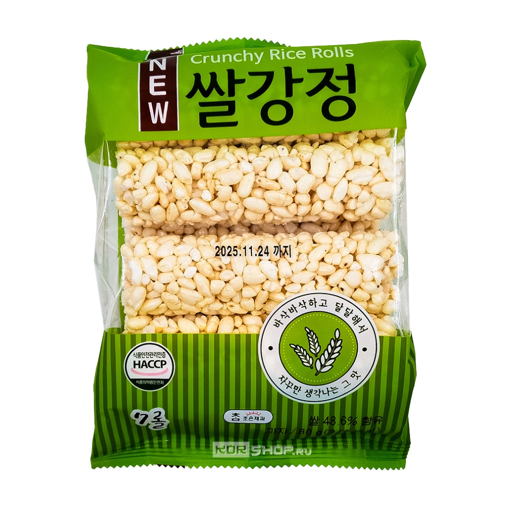Хрустящие палочки из воздушного риса Салгвадя Crunchy Rice Rolls Very Good Food, Корея, 80 г