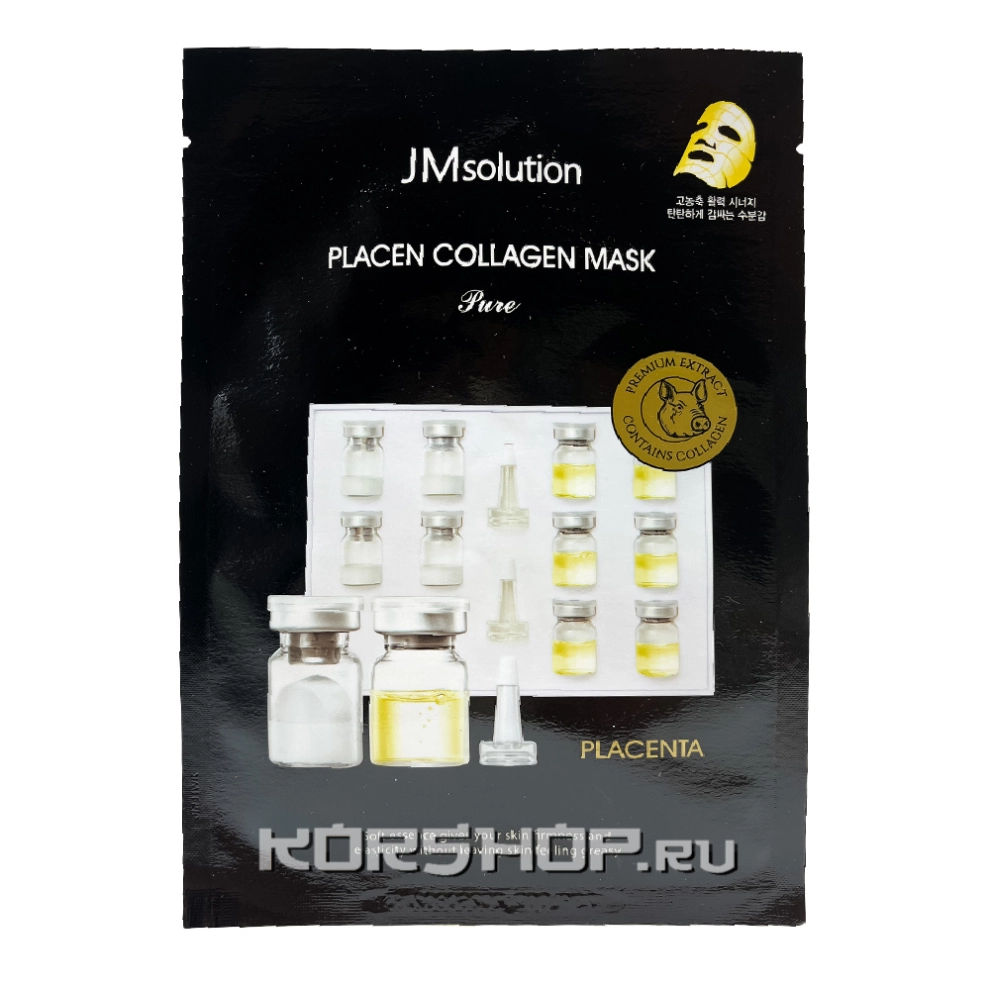 Антивозрастная плацентарная маска с коллагеном Placen Collagen Mask Pure JMSolution, Корея, 30 мл Антивозрастная плацентарная маска с коллагеном Placen Collagen Mask Pure JMSolution, Корея, 30 мл