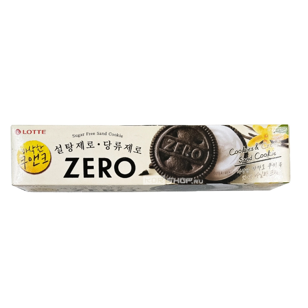 Печенье без сахара Zero Cookies&Cream Sand Cookies Lotte, Корея, 96 г Печенье без сахара Zero Cookies&Cream Sand Cookies Lotte, Корея, 96 г