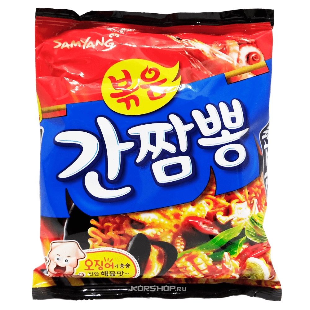 Лапша со вкусом кальмара Samyang, Корея, 140 г Лапша со вкусом кальмара Samyang, Корея, 140 г
