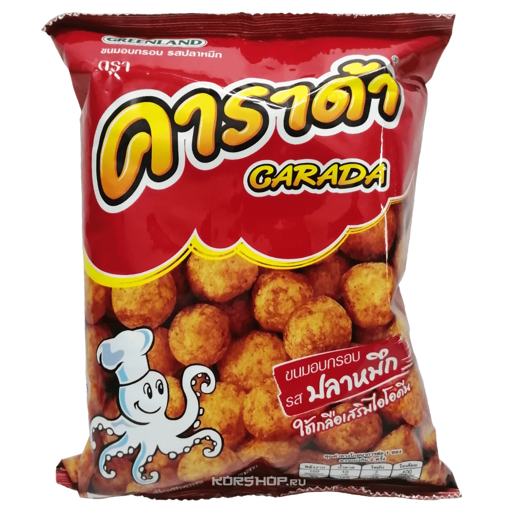 Хрустящие рисовые шарики с каракатицей Carada, Таиланд, 38 г... Хрустящие рисовые шарики с каракатицей Carada, Таиланд, 38 г...