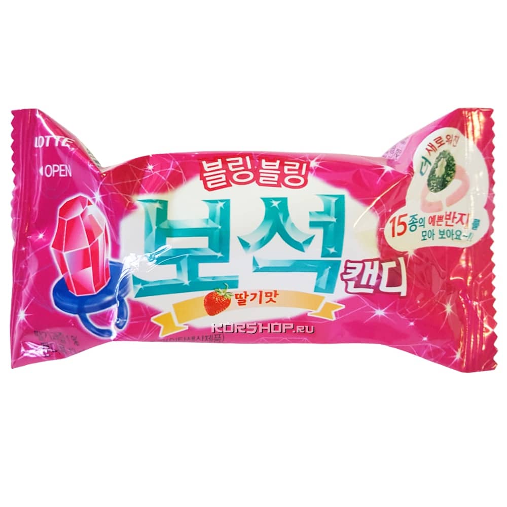 Леденец в форме колечка Jewel Candy со вкусом клубники Lotte, Корея