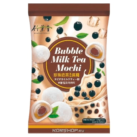 Моти с шоколадом и бабл ти Bamboo House, Тайвань 120 г Моти с шоколадом и бабл ти Bamboo House, Тайвань 120 г