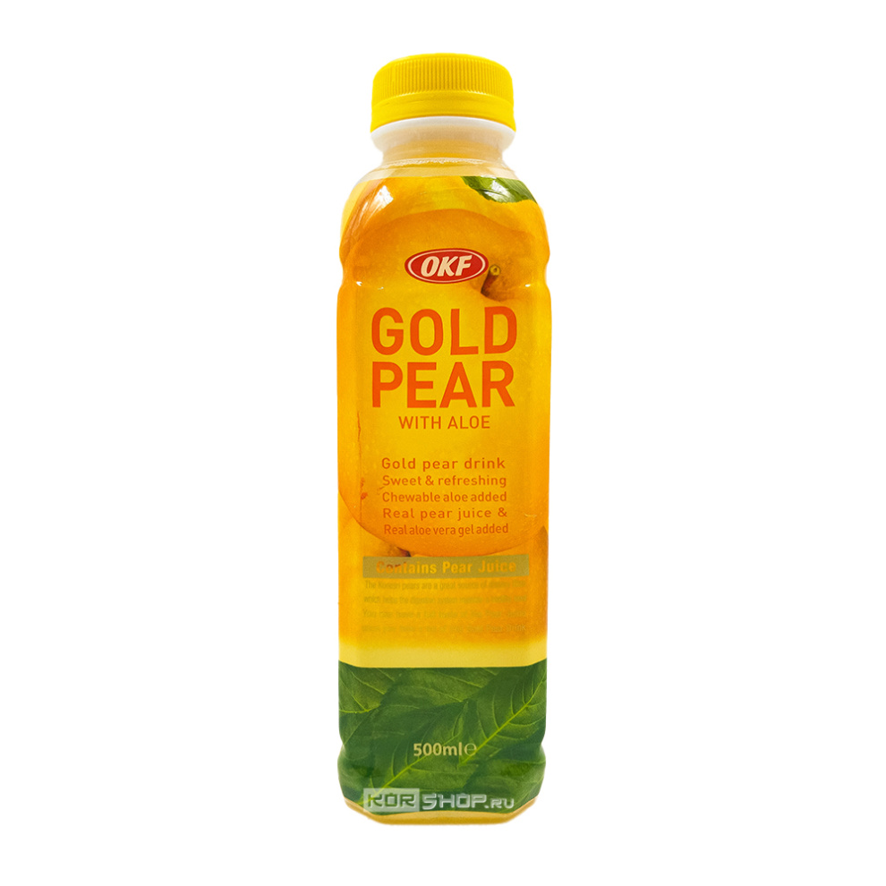Напиток «Груша + Алоэ» фруктовый освежающий Gold Pear With Aloe OKF, Корея, 500 мл Напиток «Груша + Алоэ» фруктовый освежающий Gold Pear With Aloe OKF, Корея, 500 мл