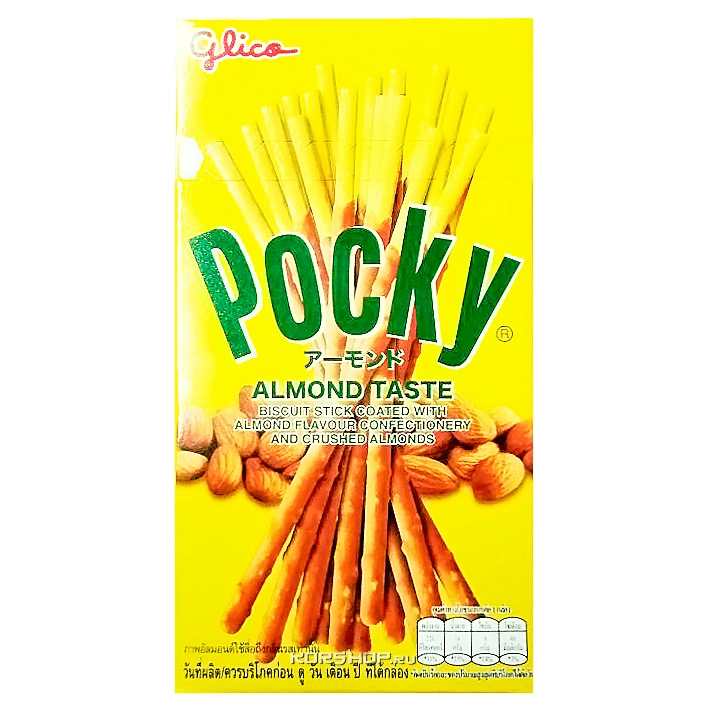 Палочки в шоколаде с миндалем Pocky, Таиланд, 43,5 г Палочки в шоколаде с миндалем Pocky, Таиланд, 43,5 г