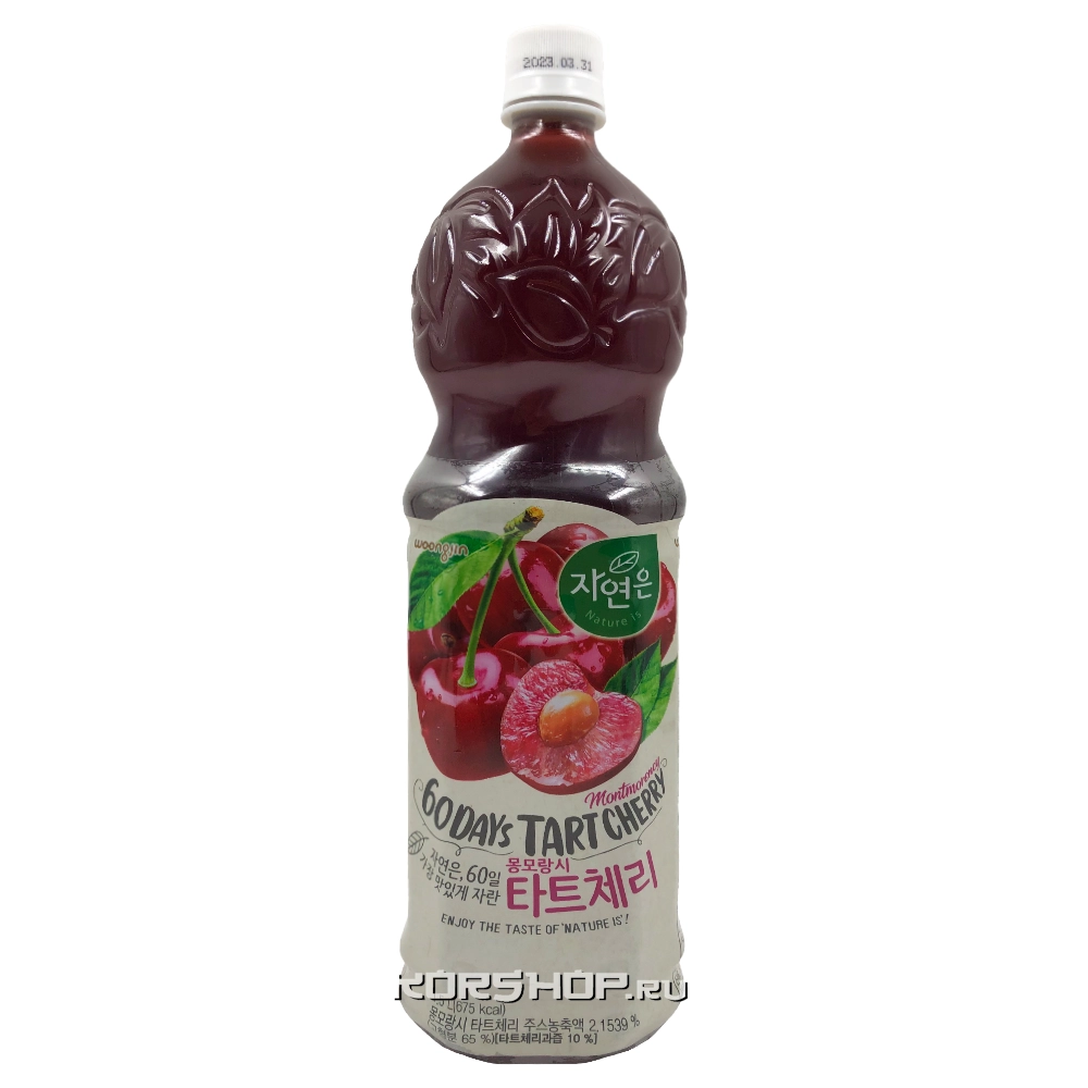 Напиток с соком Вишня Nature's Woongjin, Корея, 1,5 л