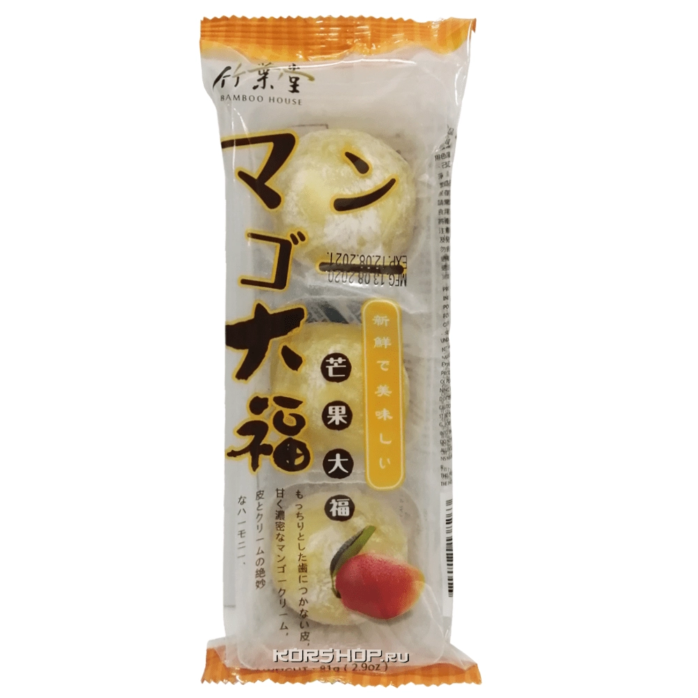 Моти с манго Bamboo House, Тайвань, 81 г. Моти с манго Bamboo House, Тайвань, 81 г.