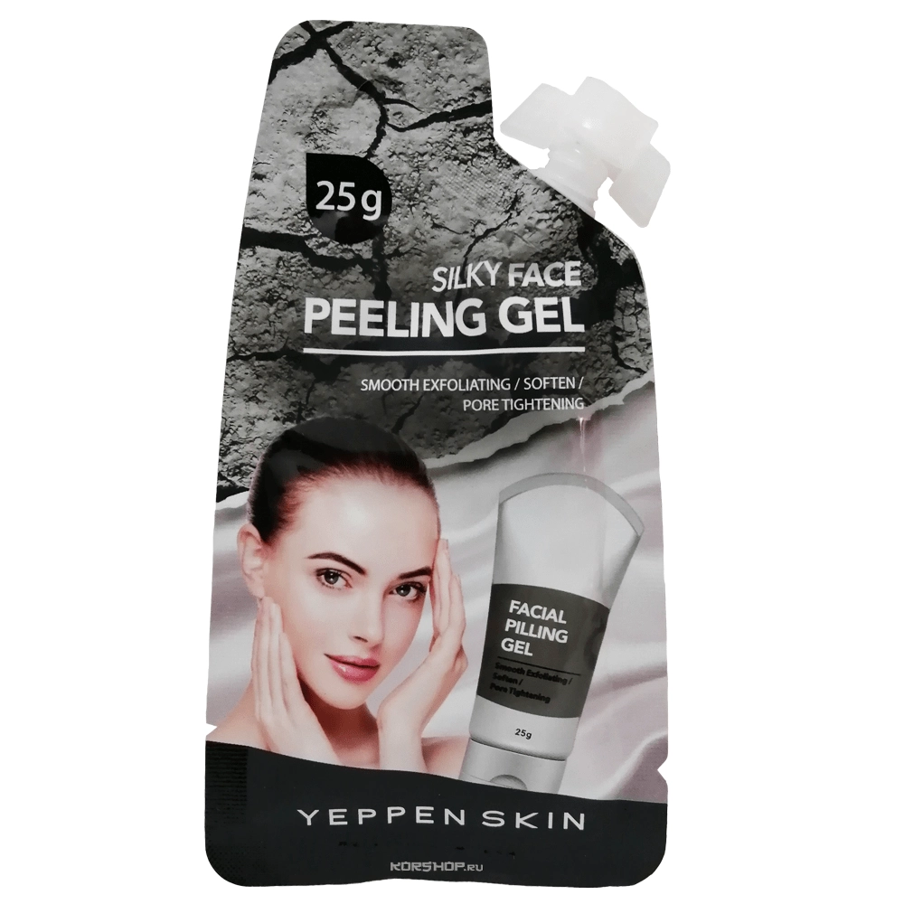 Отшелушивающий, очищающий и смягчающий поры гель для лица с растительными экстрактами YeppenSkin Dermal, Корея, 25 г
