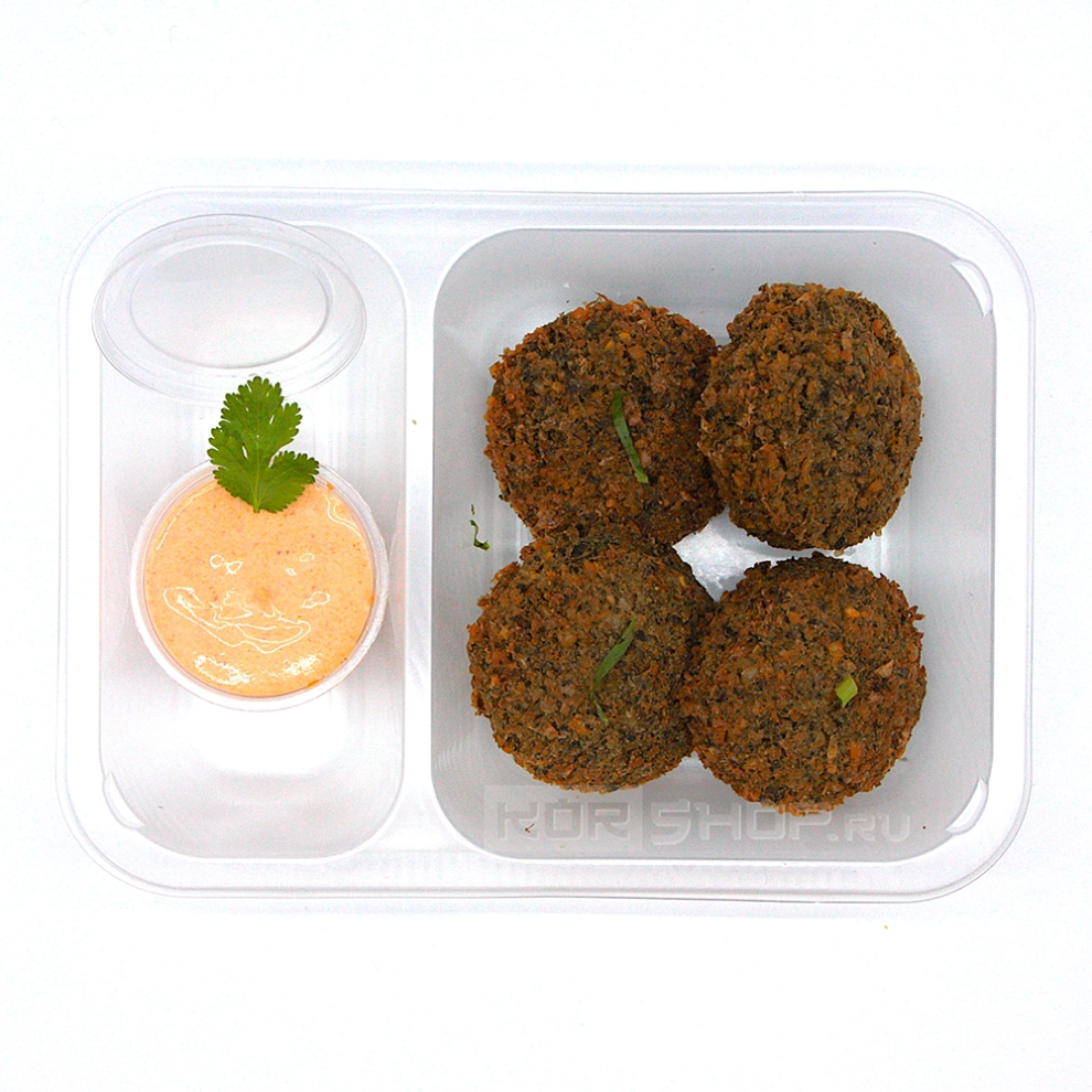 Фалафель (4 шт.) + соус карри (1 шт.) Ashokas, 200 г