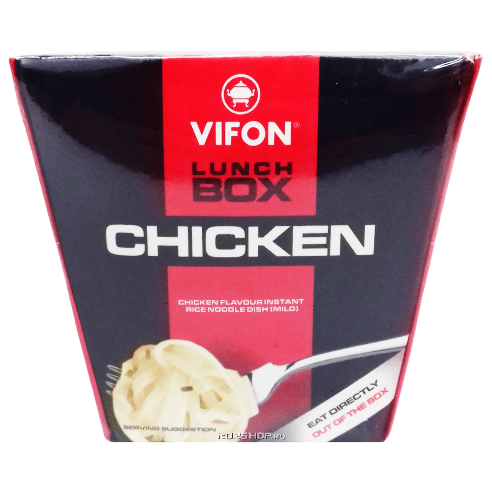 Рисовая лапша со вкусом курицы Ланч Бокс Vifon, Вьетнам, 85 г.