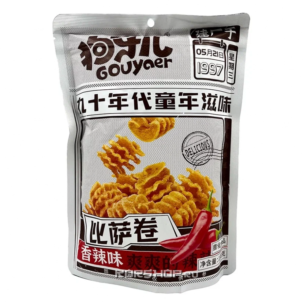 Снэки чипсы рисово - пшеничные пицца ролл с пряным вкусом Gouya, Китай, 188 г Снэки чипсы рисово - пшеничные пицца ролл с пряным вкусом Gouya, Китай, 188 г