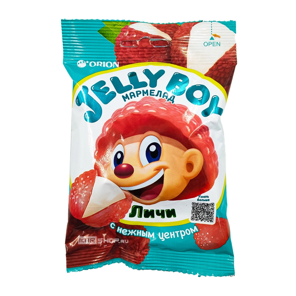 Жевательный мармелад со вкусом личи Джелли Бой Jelly Boy Orion, 66 г
