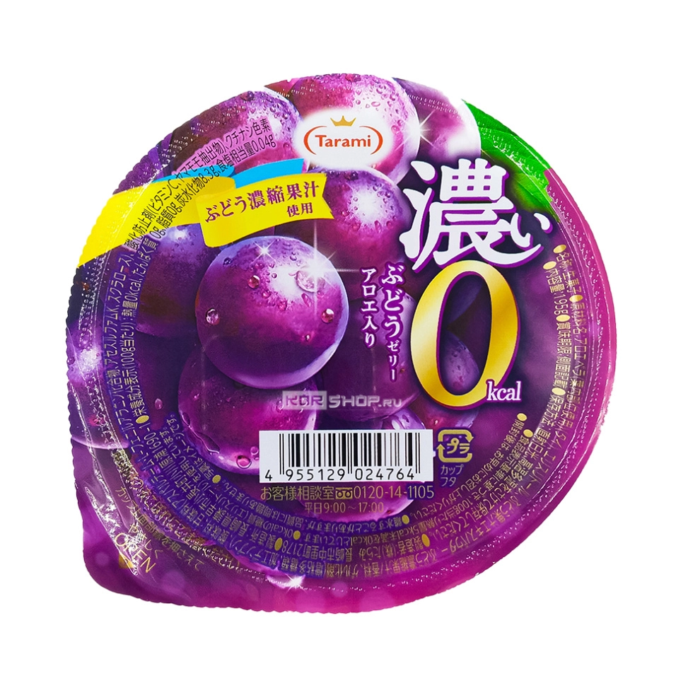 Фруктовое желе «0 калорий» со вкусом темного винограда Tarami, Япония, 195 г