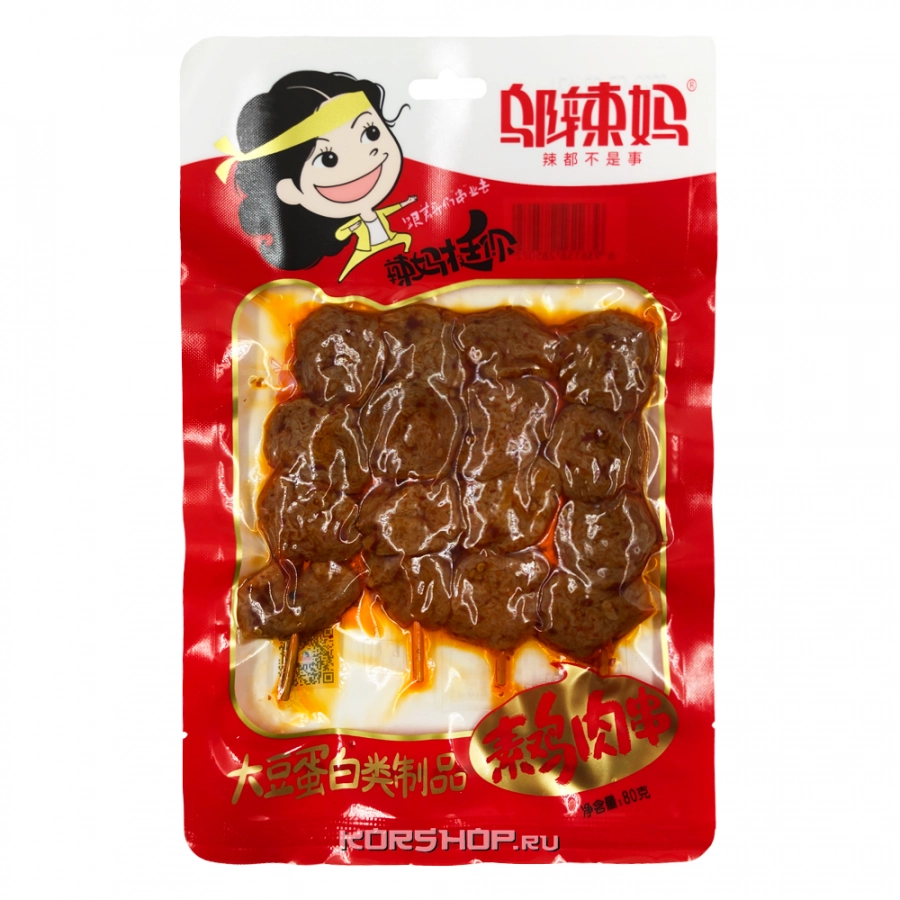 Шашлык из соевого мяса со вкусом курицы Wulama, Китай, 90 г Шашлык из соевого мяса со вкусом курицы Wulama, Китай, 90 г