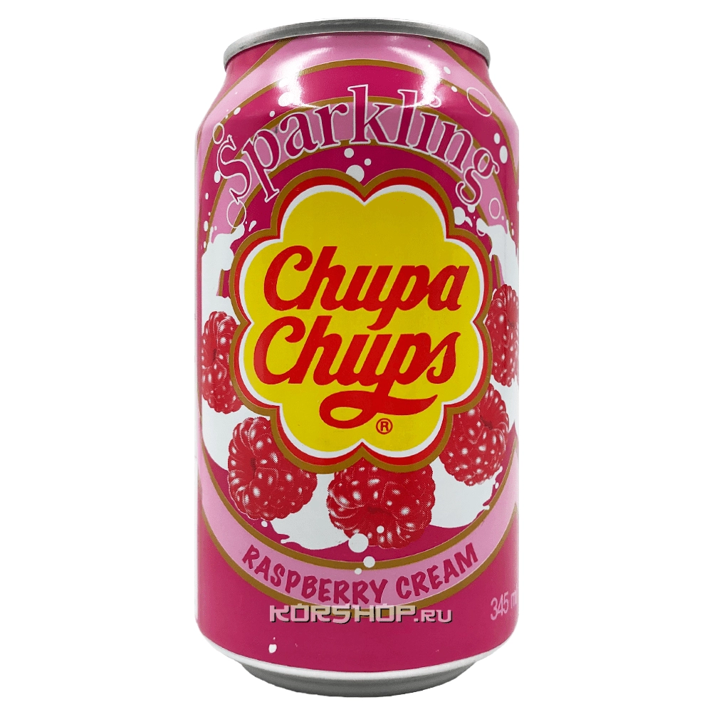 Газированный напиток со вкусом малины со сливками Chupa Chups, Корея, 345 мл Газированный напиток со вкусом малины со сливками Chupa Chups, Корея, 345 мл