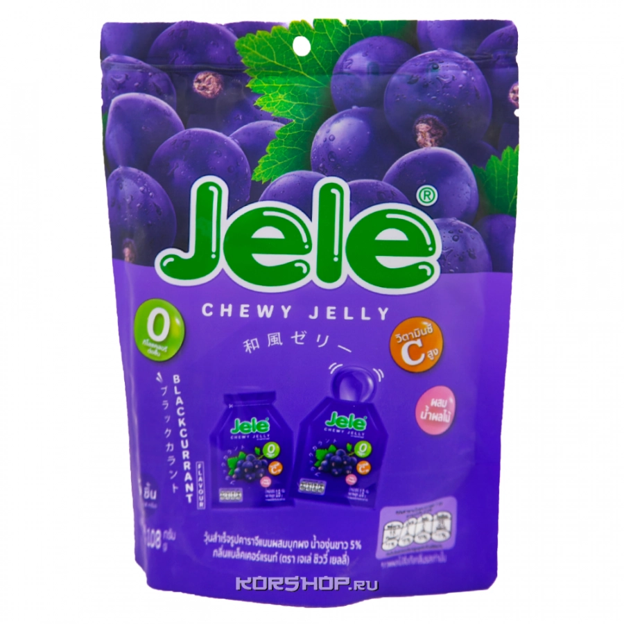 Мармеладное желе Черная Смородина Jele, Таиланд, 108 г Мармеладное желе Черная Смородина Jele, Таиланд, 108 г