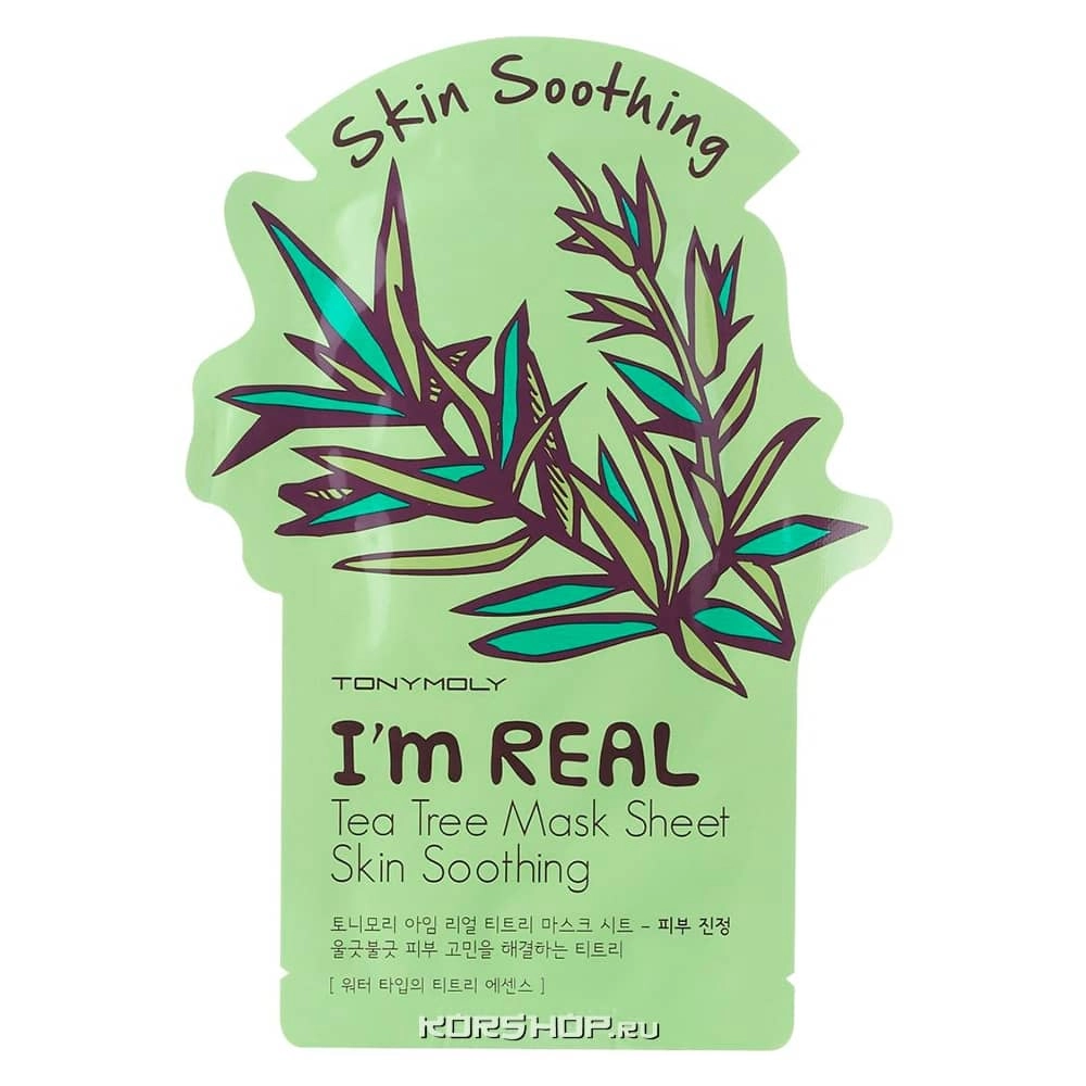 Тканевая маска с экстрактом чайного дерева I'm Real Tea Tree Mask Sheet Tony Moly, Корея, 21 мл Тканевая маска с экстрактом чайного дерева I'm Real Tea Tree Mask Sheet Tony Moly, Корея, 21 мл