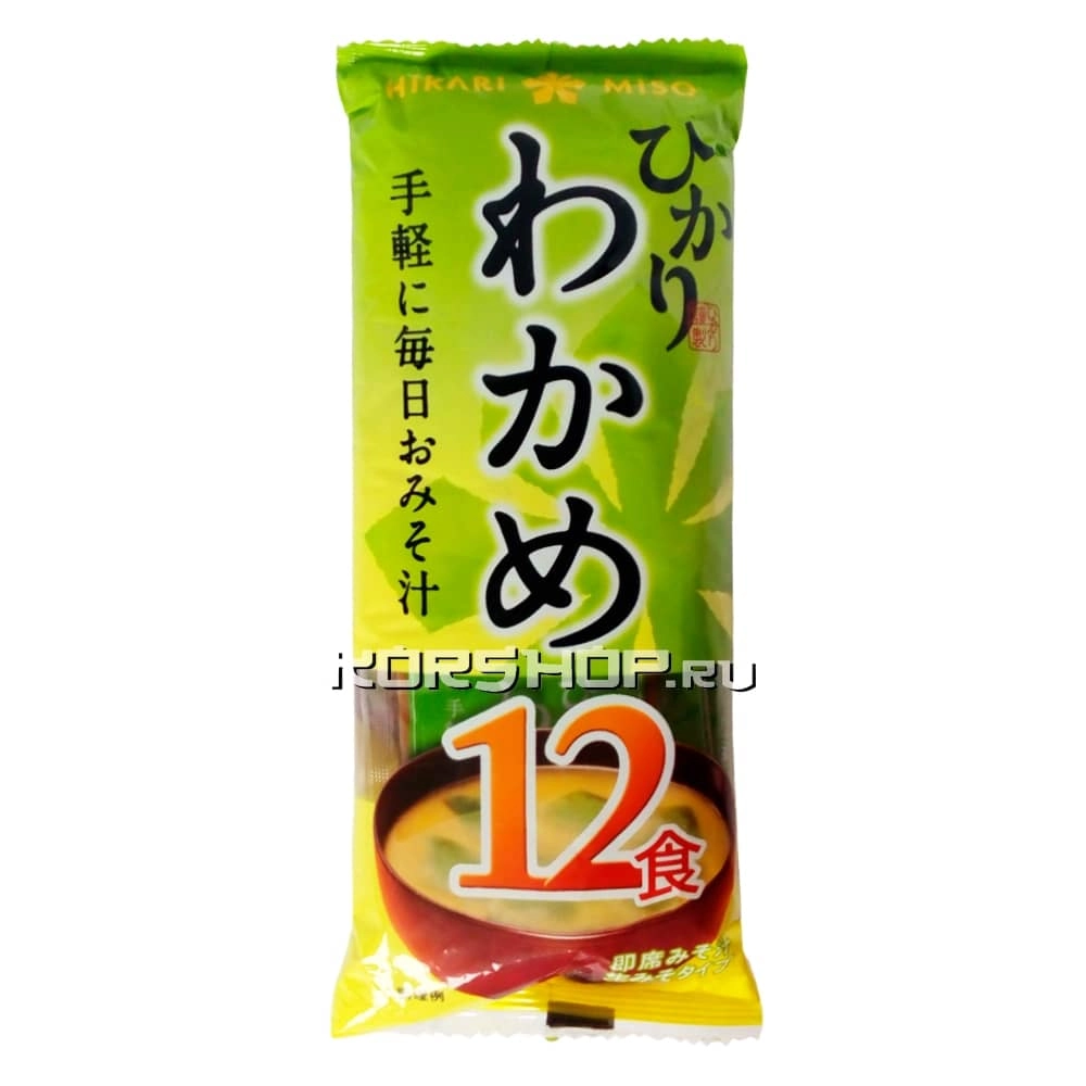 Суп Мисо с водорослями Вакаме HIKARI MISO (12 порц.), Япония, 216 г