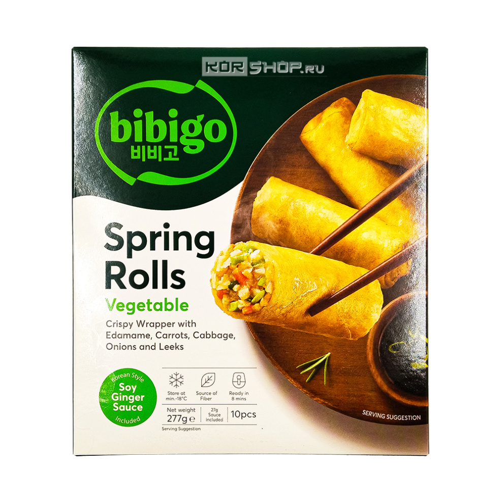 Спринг-роллы овощные с соево-имбирным соусом Bibigo, Вьетнам, 277 г
