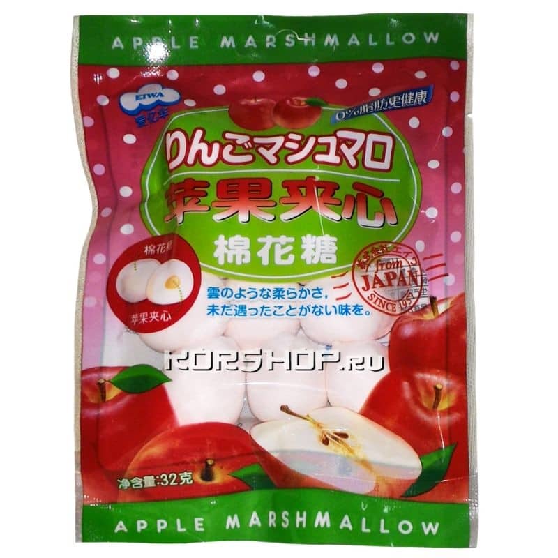 Маршмеллоу с яблочной начинкой, Япония, 32 г