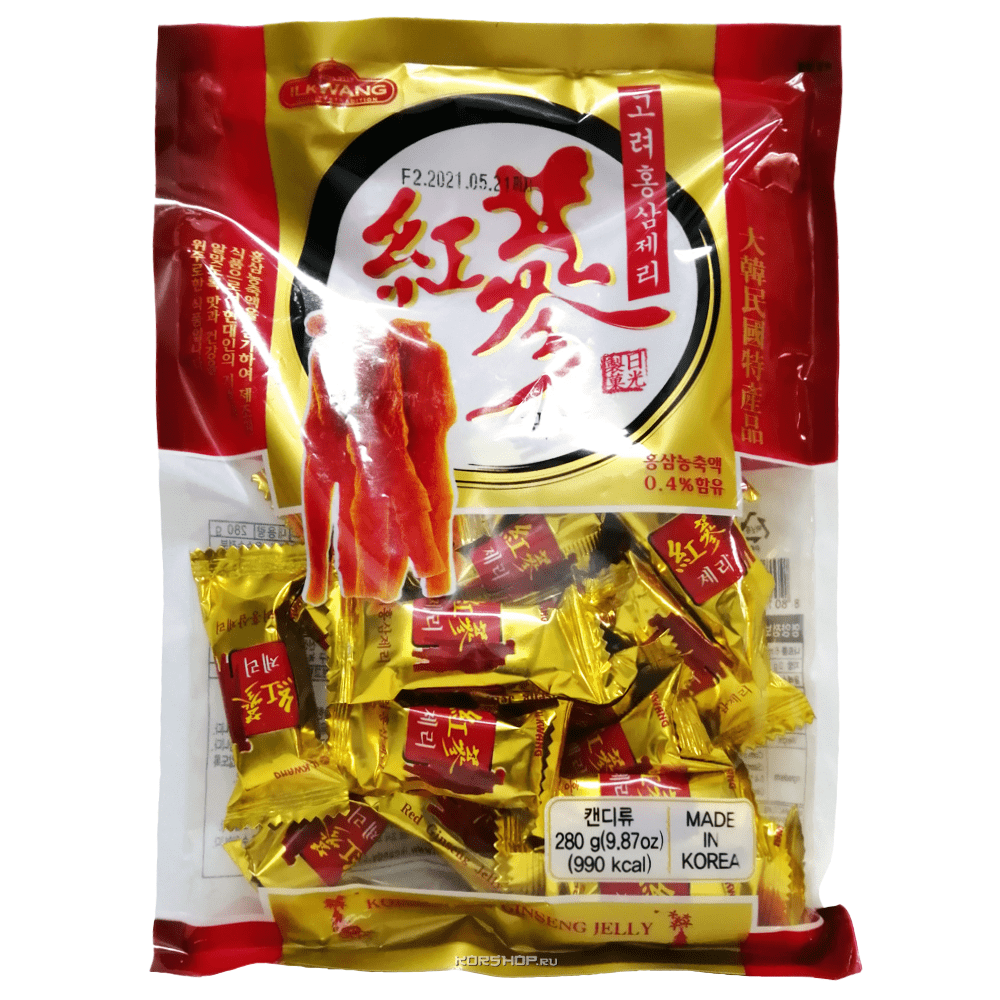 Женьшеневые конфеты желе хонсам Il Dong, Корея, 280 г