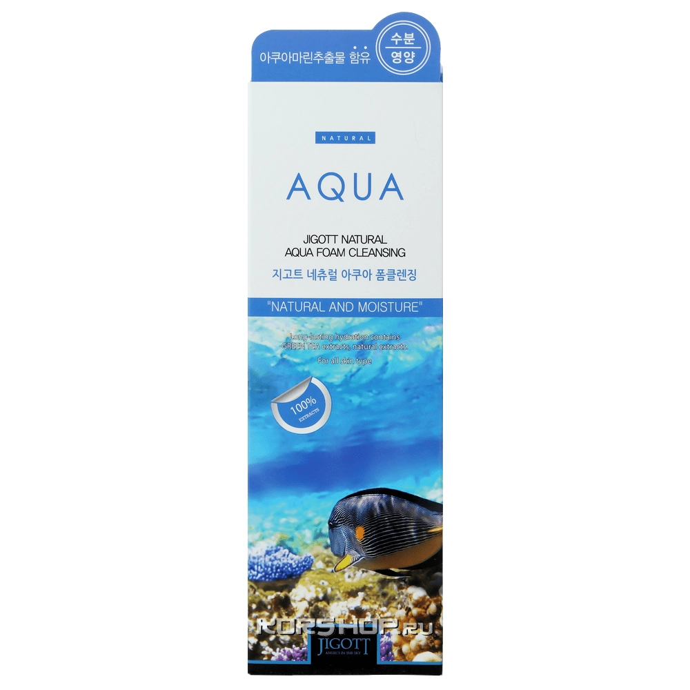 Очищающая увлажняющая пенка Natural Jigott, Корея, 180 мл