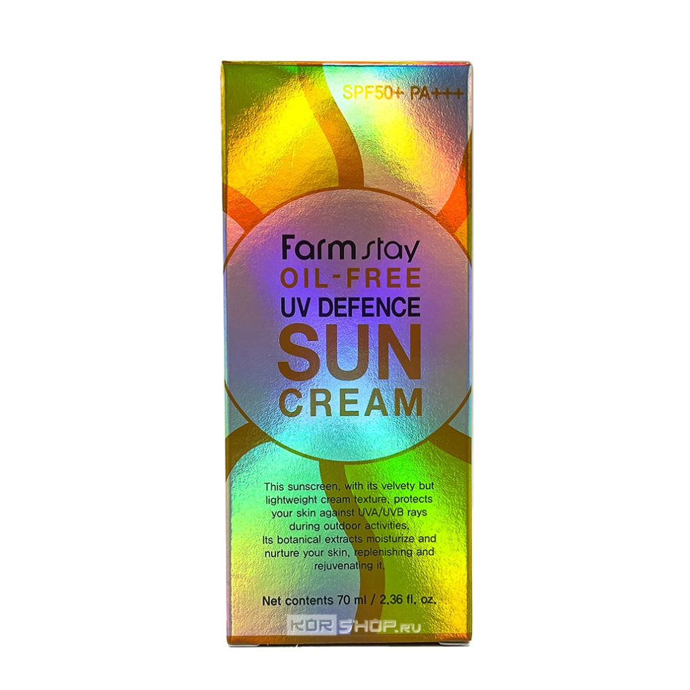 Крем солнцезащитный для лица и тела Oil-Free UV Defence Sun Block Cream SPF50+PA+++ FarmStay, Корея, 70 мл Крем солнцезащитный для лица и тела Oil-Free UV Defence Sun Block Cream SPF50+PA+++ FarmStay, Корея, 70 мл