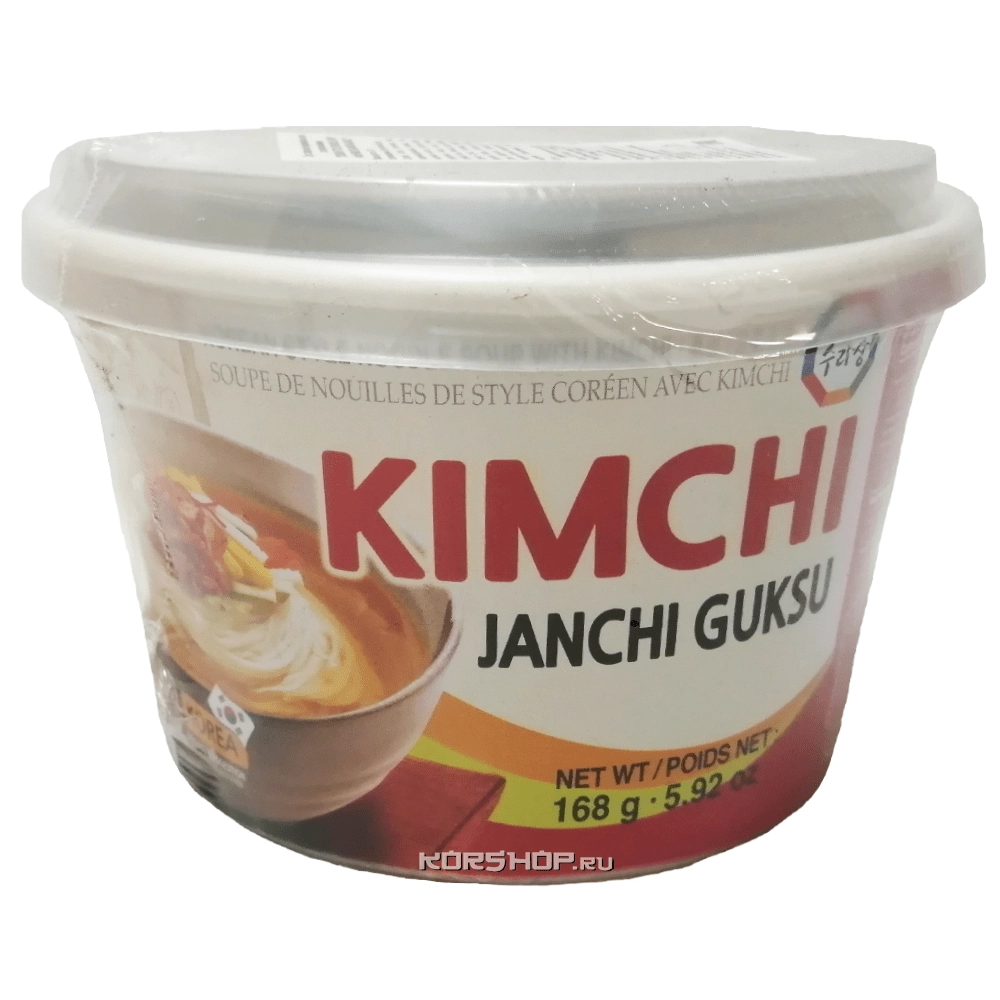 Суп лапша в корейском стиле со вкусом кимчи Wang, Корея, 168 г