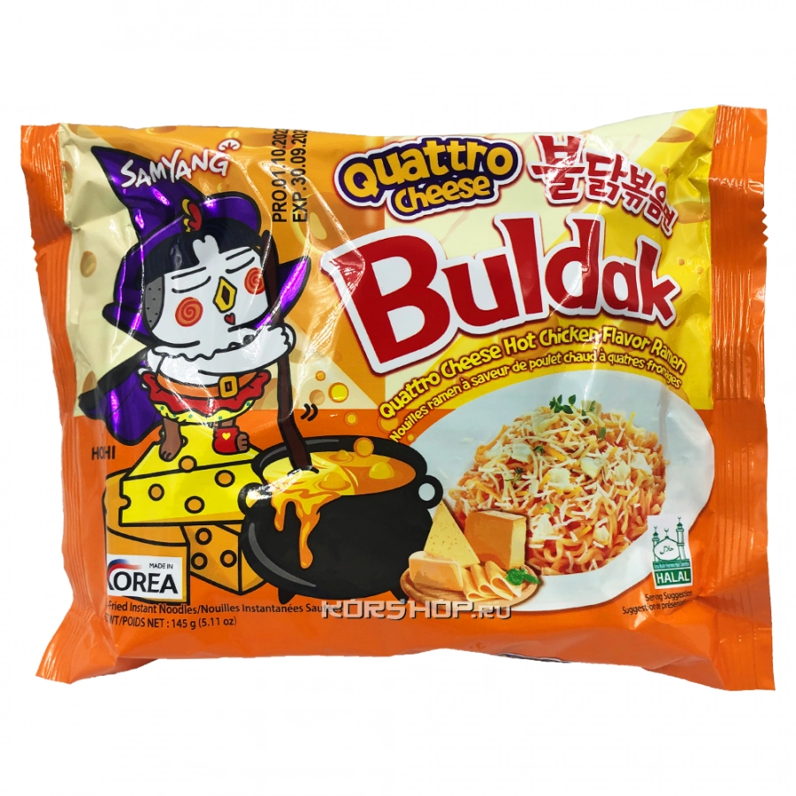 Лапша б/п Четыре Сыра Quattro Cheese Samyang, Корея, 145 г Лапша б/п Четыре Сыра Quattro Cheese Samyang, Корея, 145 г