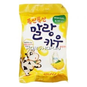 Сливочно-банановая карамель Malang Cow Banana Lotte, Корея, 63 г