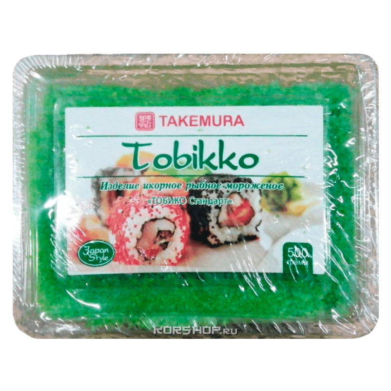 Икра зеленая "Тобико" Takemura, 500 г Икра зеленая "Тобико" Takemura, 500 г
