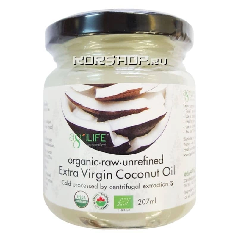 Кокосовое масло первого холодного отжима Agrilife, Таиланд, 207 мл. Кокосовое масло первого холодного отжима Agrilife, Таиланд, 207 мл.