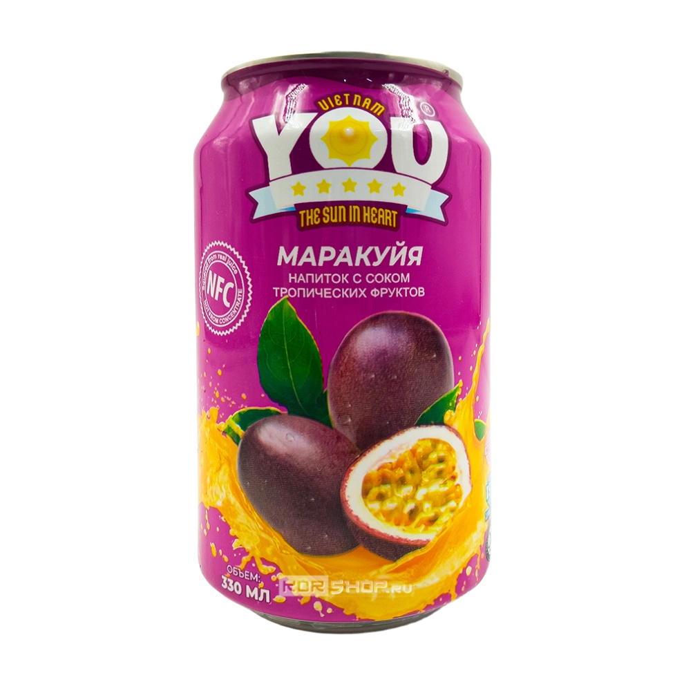 Напиток негазированный с соком маракуйи You Vietnam, Вьетнам, 330 мл