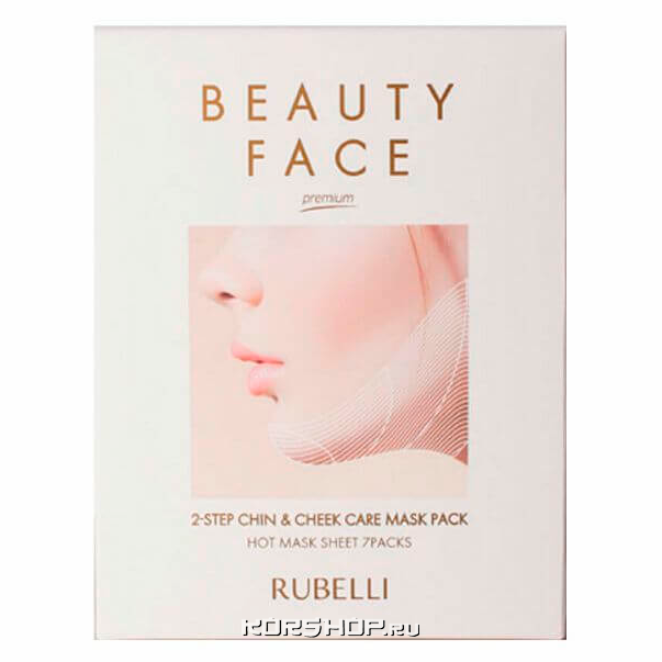 Маска для подтяжки контура лица Beauty Face Premium Hot Mask Sheet Rubelli, Корея