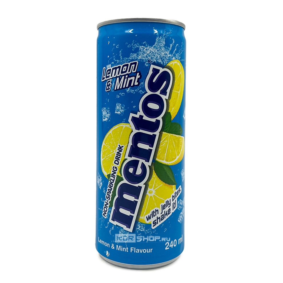 Негазированный напиток со вкусом лимона и мяты Lemon &amp; Mint Mentos, Корея, 240 мл