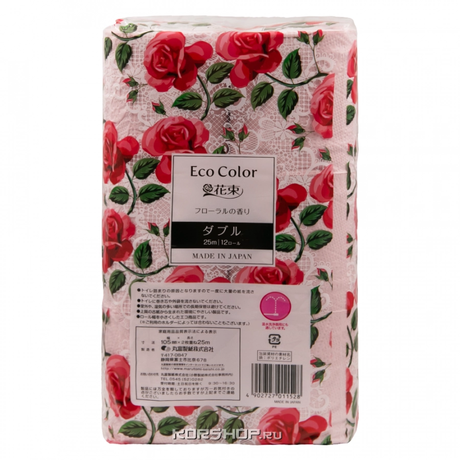 Туалетная бумага Eco Color Marutomi (2 слоя), Япония