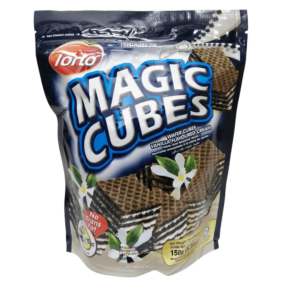 Вафли с ванильной начинкой Magic Cubes Torto, Малайзия, 150 г