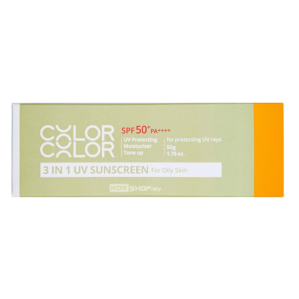 Солнцезащитный крем для жирной кожи «3 в 1» SPF50+ PA++++ Color and Color Dermal, Корея, 50 г Солнцезащитный крем для жирной кожи «3 в 1» SPF50+ PA++++ Color and Color Dermal, Корея, 50 г