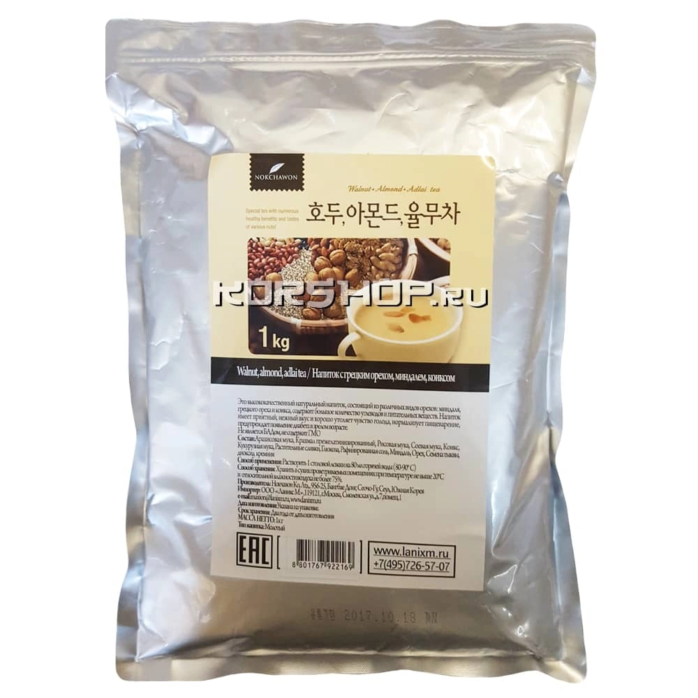 Напиток с грецким орехом, миндалем, коиксом (пищезаменитель) Nokchawon, Корея, 1 кг. Акция! Напиток с грецким орехом, миндалем, коиксом (пищезаменитель) Nokchawon, Корея, 1 кг. Акция!