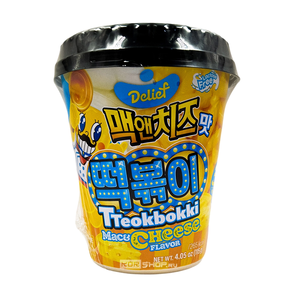 Токпокки со вкусом сырного соуса Mac &amp; Cheese Delief, Корея, 115 г