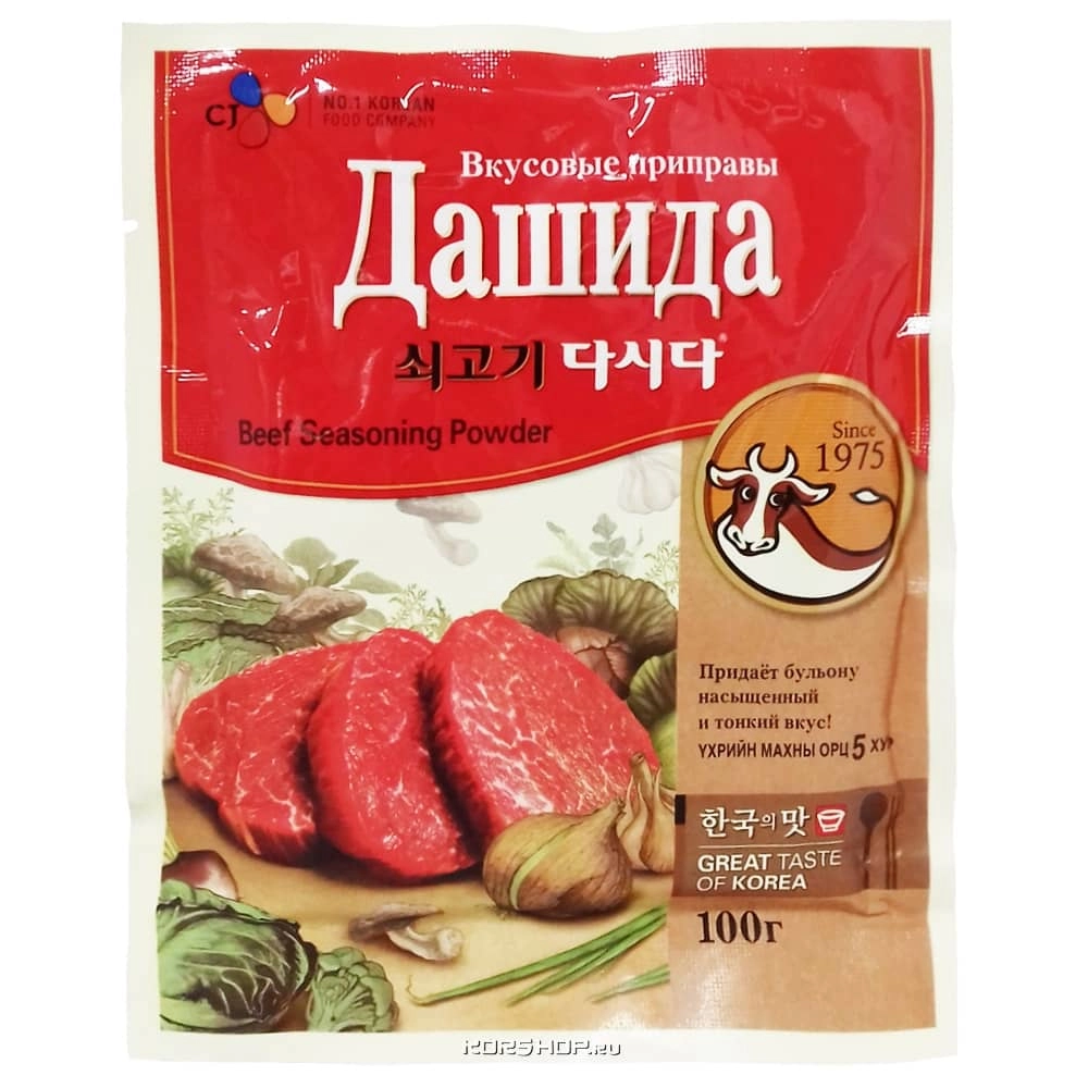 Приправа со вкусом говядины Дасида, Корея, 100 г Приправа со вкусом говядины Дасида, Корея, 100 г
