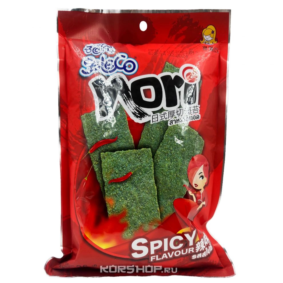 Жареная морская капуста в листах (острый вкус) Seleco, Таиланд, 36 г Жареная морская капуста в листах (острый вкус) Seleco, Таиланд, 36 г