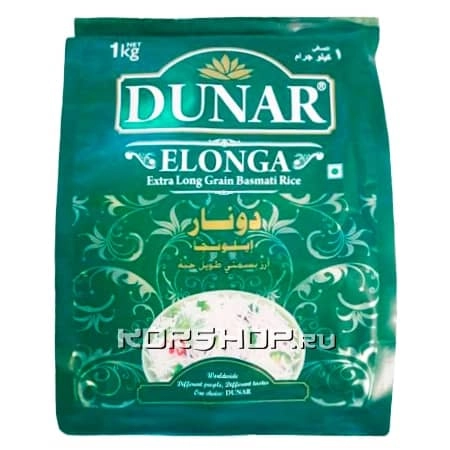 Рис экстра длиннозерный Басмати Elonga Dunar, Индия, 1 кг Рис экстра длиннозерный Басмати Elonga Dunar, Индия, 1 кг