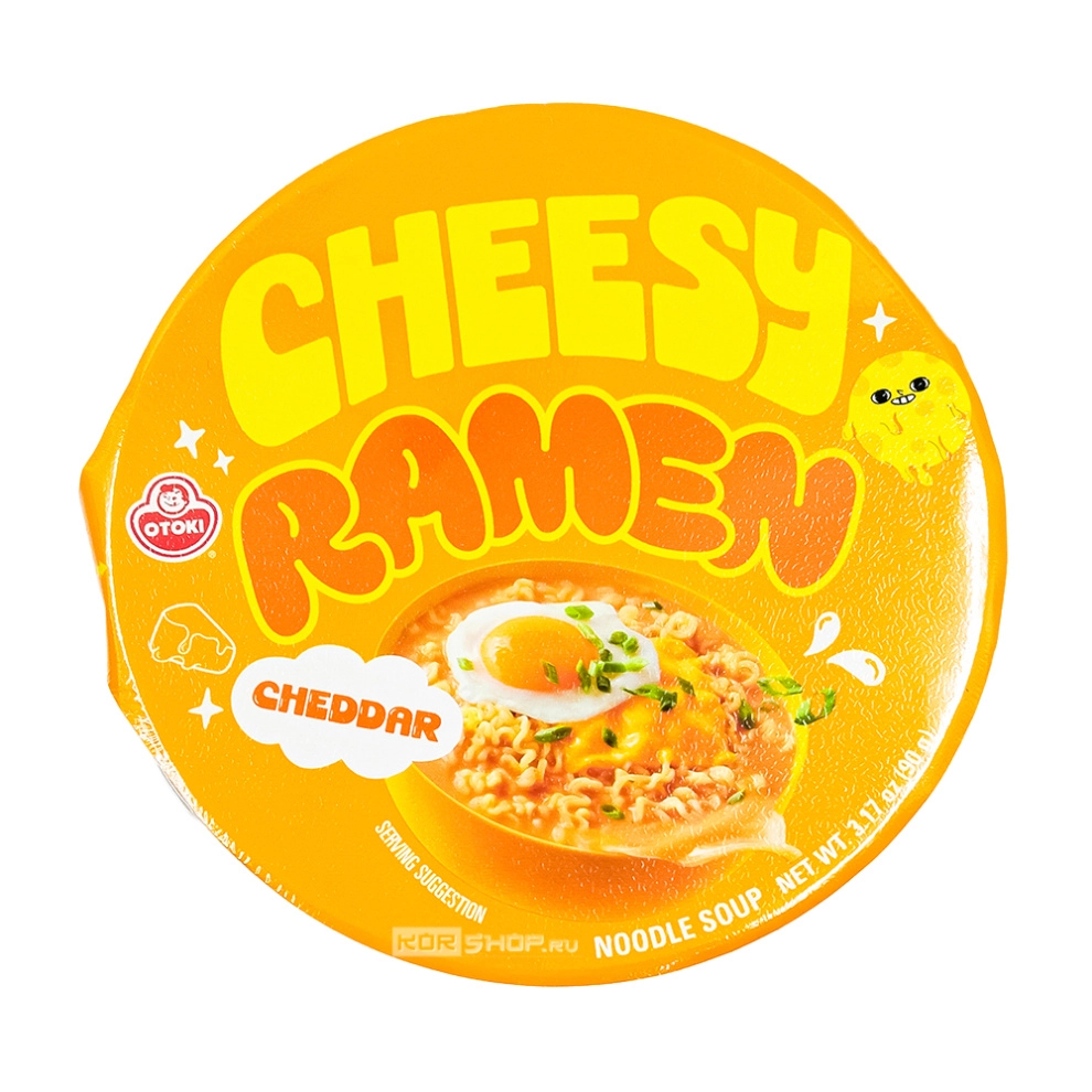 Лапша б/п со вкусом сыра чеддер Чиз Рамен Cheesy Ramen Cheddar Otoki (Ottogi), Корея, 90 г Лапша б/п со вкусом сыра чеддер Чиз Рамен Cheesy Ramen Cheddar Otoki (Ottogi), Корея, 90 г