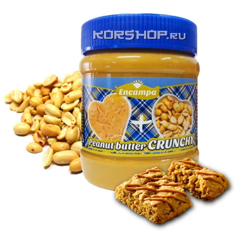 Арахисовая паста с дроблёным арахисом Crunchy Encampa, 340 г
