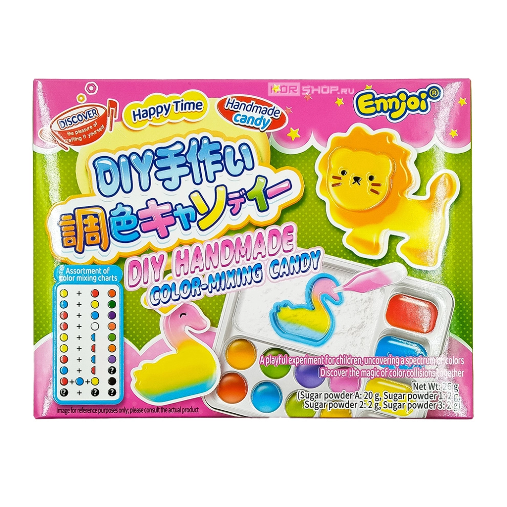 Жевательная конфета «Сделай сам: Разноцветные конфеты» Color-mixing Candy Guandong Lefen, Китай, 26 г Жевательная конфета «Сделай сам: Разноцветные конфеты» Color-mixing Candy Guandong Lefen, Китай, 26 г