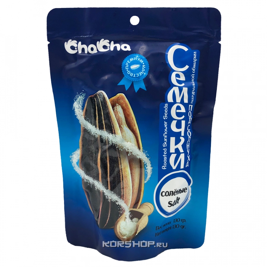 Подсолнечные семечки натуральной обжарки с солью (синие) ChaCha, Китай, 130 г Подсолнечные семечки натуральной обжарки с солью (синие) ChaCha, Китай, 130 г