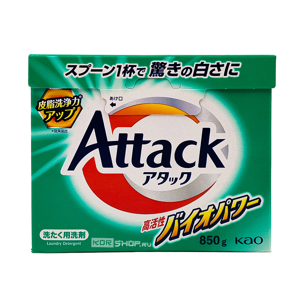 Стиральный порошок Attack Bio Ex без фосфатов Kao, Япония, 850 г Стиральный порошок Attack Bio Ex без фосфатов Kao, Япония, 850 г