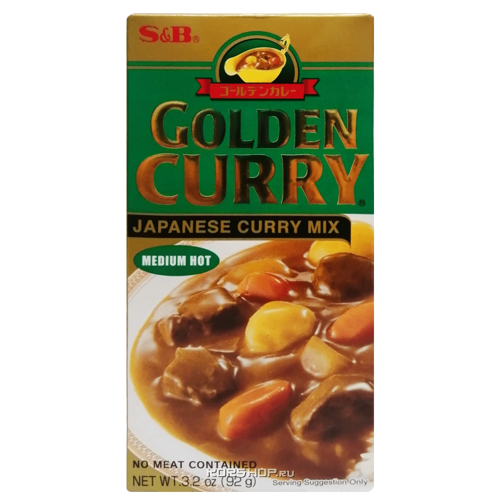 Среднеострый соус карри микс Golden Curry S and B S&amp;B, Япония, 92 г