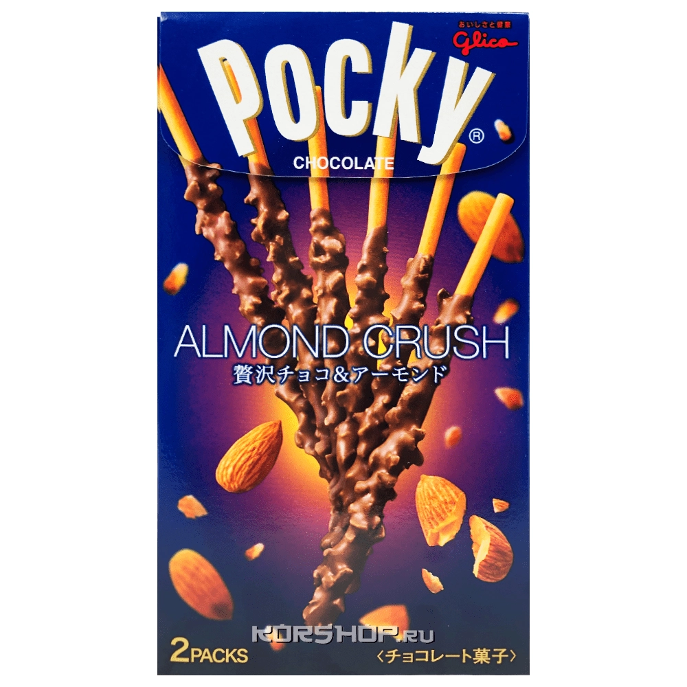 Палочки с хрустящим миндалем Almond Crush Pocky Glico, Япония, 46,2 г Палочки с хрустящим миндалем Almond Crush Pocky Glico, Япония, 46,2 г